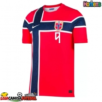 Camisa de Futebol Noruega Erling Haaland #9 Equipamento Principal Mundo 2026 Manga Curta